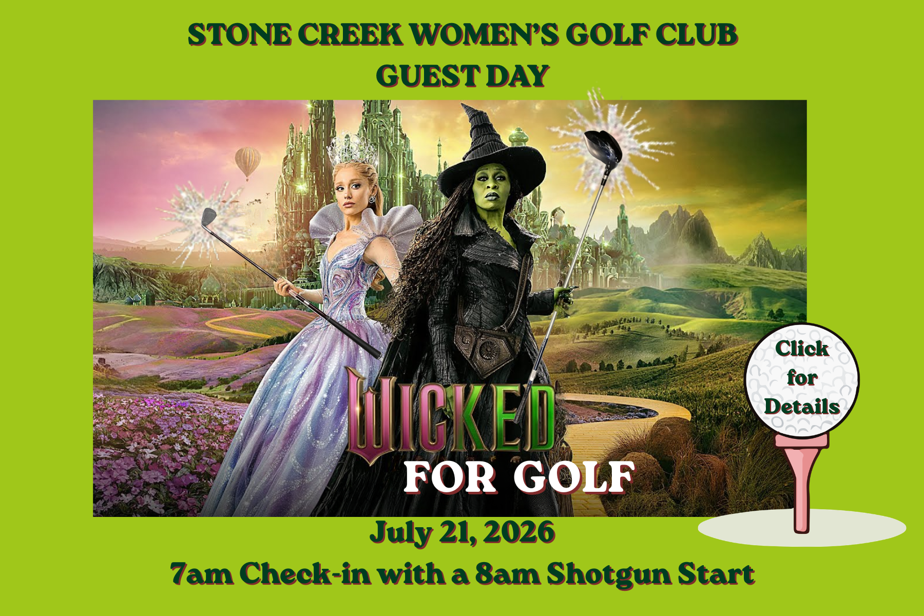 Website Banner Wicked for Golf Guest Day 2026